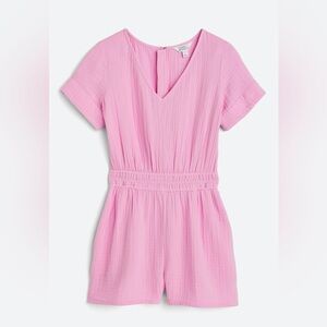 Market & Spruce Pink Gauze Romper